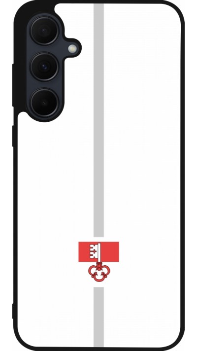 Coque Samsung Galaxy A35 5G - Silicone rigide noir Canton OW blanc