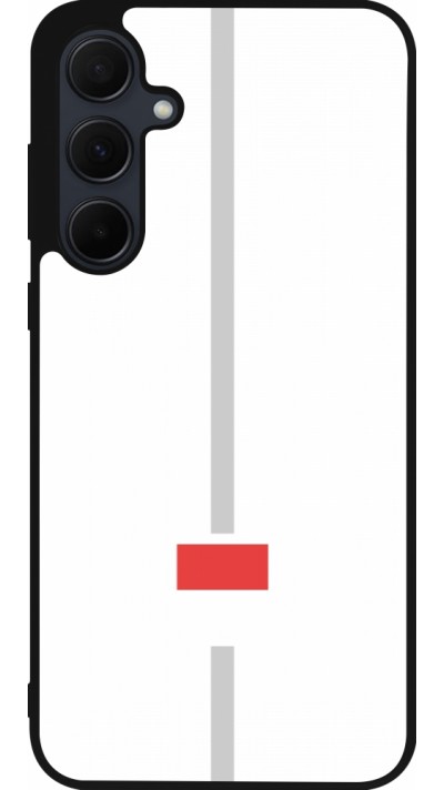 Coque Samsung Galaxy A35 5G - Silicone rigide noir Canton SO blanc