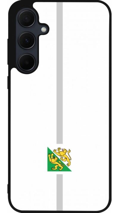 Coque Samsung Galaxy A35 5G - Silicone rigide noir Canton TG blanc
