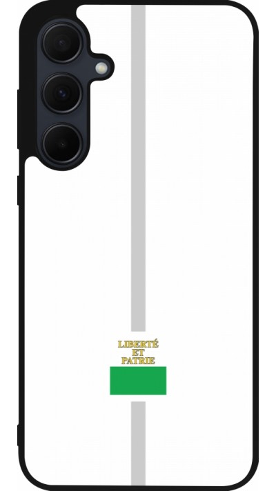 Coque Samsung Galaxy A35 5G - Silicone rigide noir Canton VD blanc
