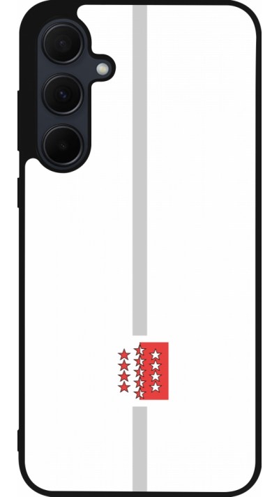 Coque Samsung Galaxy A35 5G - Silicone rigide noir Canton VS blanc
