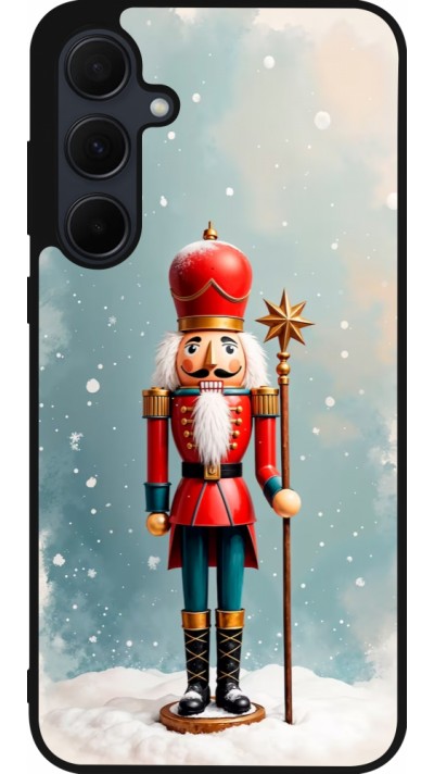 Samsung Galaxy A35 5G Case Hülle - Silikon schwarz Christmas 25 Nutcracker Snow