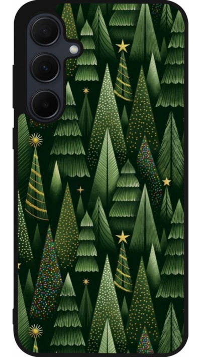 Samsung Galaxy A35 5G Case Hülle - Silikon schwarz Christmas 25 Pattern Xmas Tree