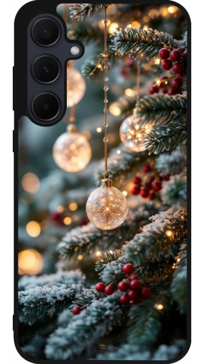 Samsung Galaxy A35 5G Case Hülle - Silikon schwarz Christmas 25 Xmas Decorated Tree