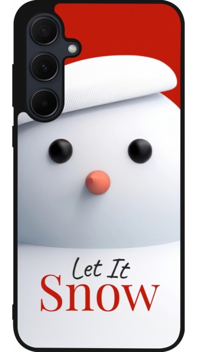 Samsung Galaxy A35 5G Case Hülle - Silikon schwarz Christmas 25 Xmas Snowman