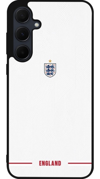 Coque Samsung Galaxy A35 5G - Silicone rigide noir Maillot de football Angleterre 2026 personnalisable