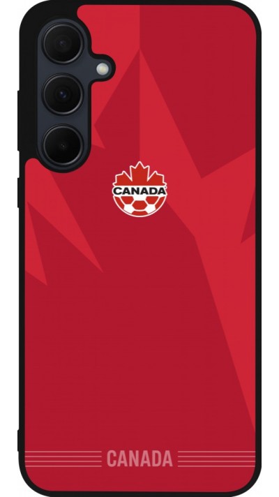Coque Samsung Galaxy A35 5G - Silicone rigide noir Maillot de football Canada 2026 personnalisable