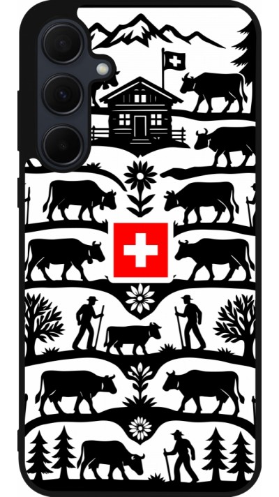 Coque Samsung Galaxy A35 5G - Silicone rigide noir Poya Suisse 3