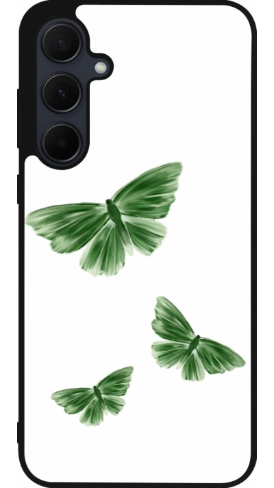 Coque Samsung Galaxy A35 5G - Silicone rigide noir Butterflies Spring 2026