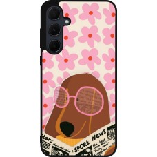 Samsung Galaxy A35 5G Case Hülle - Silikon schwarz Dog with newspaper Spring 2026