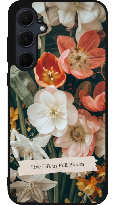 Coque Samsung Galaxy A35 5G - Silicone rigide noir Full Bloom Spring 2026