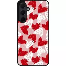 Coque Samsung Galaxy A35 5G - Silicone rigide noir Valentine 2024 with love heart