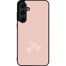 Samsung Galaxy A35 5G Case Hülle - Silikon schwarz Valentine 2023 three minimalist hearts