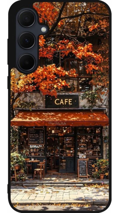 Coque Samsung Galaxy A36 - Silicone rigide noir Autumn 25 Coffee shop