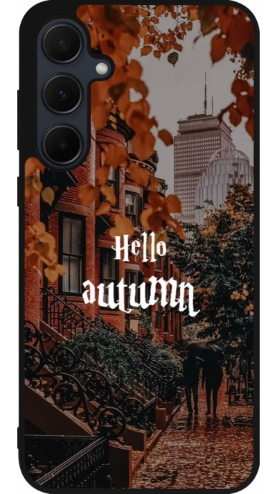 Coque Samsung Galaxy A36 - Silicone rigide noir Autumn 25 Hello autumn