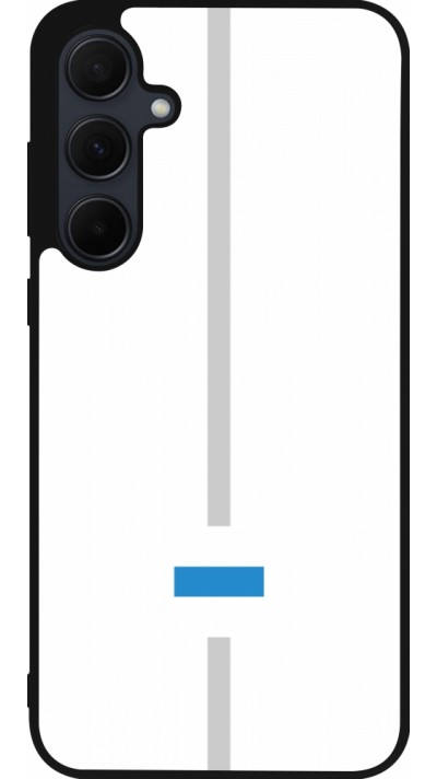 Coque Samsung Galaxy A36 - Silicone rigide noir Canton ZG blanc