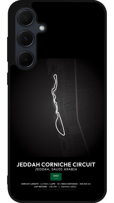 Coque Samsung Galaxy A36 - Silicone rigide noir F1 Track 2025 Saudi Arabia