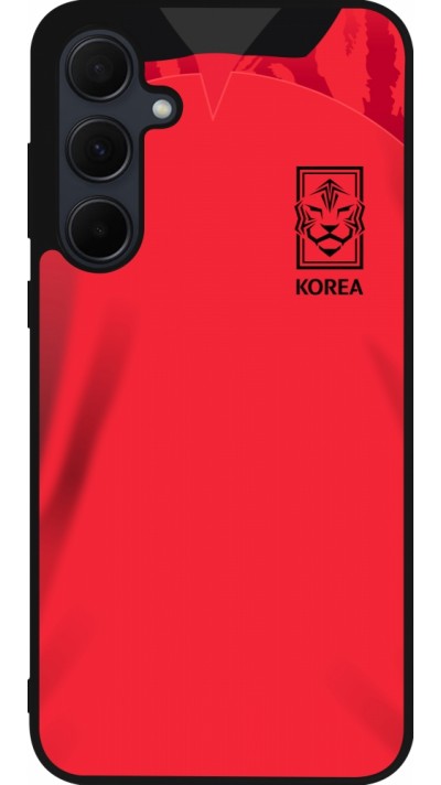 Coque Samsung Galaxy A36 - Silicone rigide noir Maillot de football Corée du Sud 2022 personnalisable