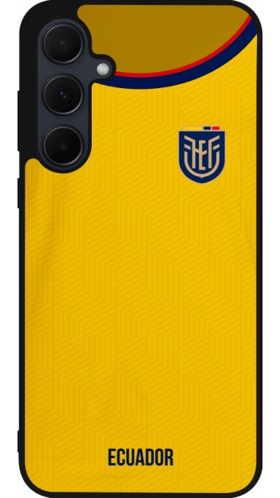 Coque Samsung Galaxy A36 - Silicone rigide noir Maillot de football Equateur 2022