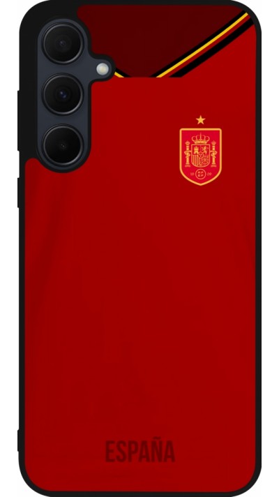 Coque Samsung Galaxy A36 - Silicone rigide noir Maillot de football Espagne 2022 personnalisable
