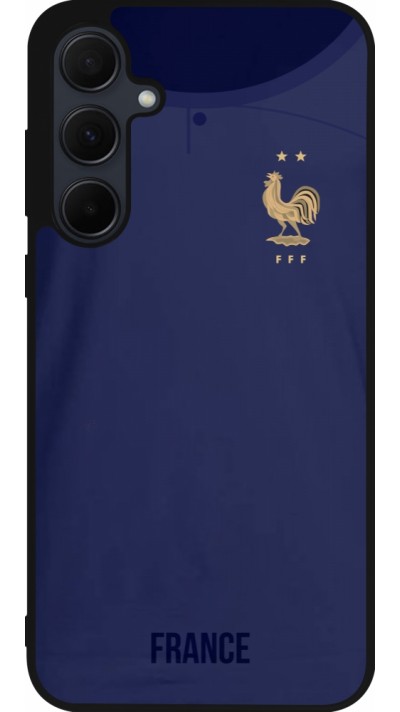 Coque Samsung Galaxy A36 - Silicone rigide noir Maillot de football France 2022 personnalisable