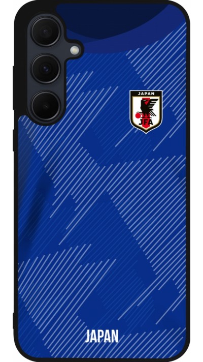 Coque Samsung Galaxy A36 - Silicone rigide noir Maillot de football Japon 2022 personnalisable
