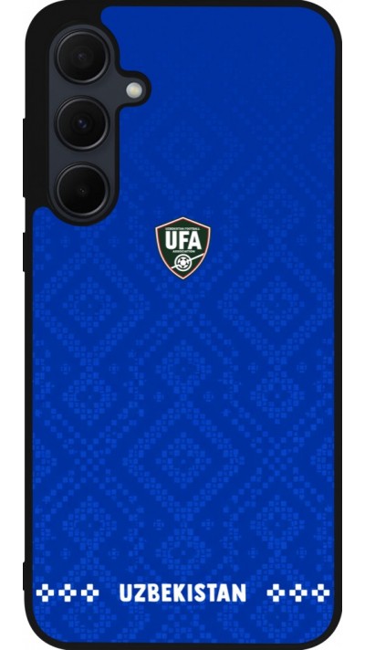 Samsung Galaxy A36 Case Hülle - Silikon schwarz Usbekistan 2026 personalisierbares Fussballtrikot