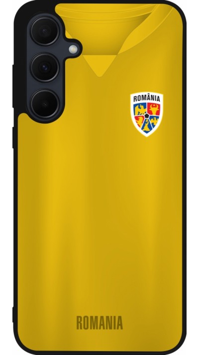Coque Samsung Galaxy A36 - Silicone rigide noir Maillot de football Roumanie