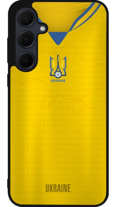Coque Samsung Galaxy A36 - Silicone rigide noir Maillot de football Ukraine