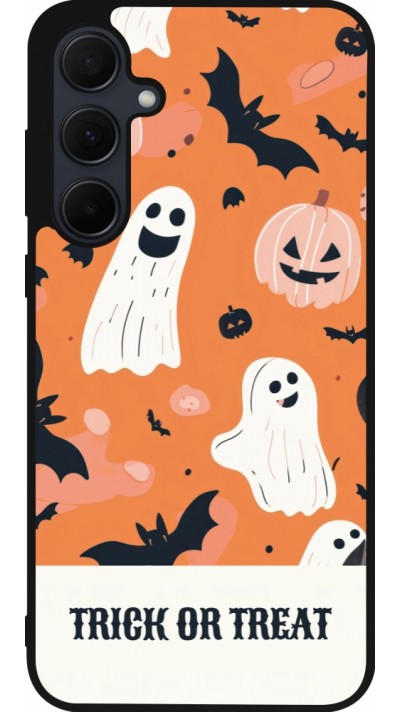 Samsung Galaxy A36 Case Hülle - Silikon schwarz Halloween 2025 Trick treat Samsung Galaxy A36 Case Hülle - Silikon schwarz Halloween 2025 Trick treat