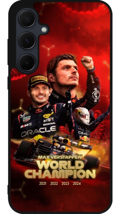 Coque Samsung Galaxy A36 - Silicone rigide noir Max Verstappen Champion 2023