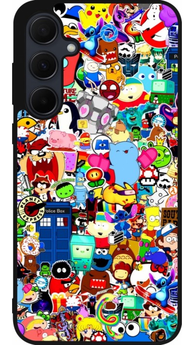 Coque Samsung Galaxy A36 - Silicone rigide noir Mixed cartoons