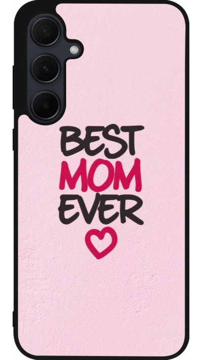 Coque Samsung Galaxy A36 - Silicone rigide noir Mom 2023 best Mom ever pink