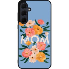 Coque Samsung Galaxy A36 - Silicone rigide noir Mom 2026 Flowers