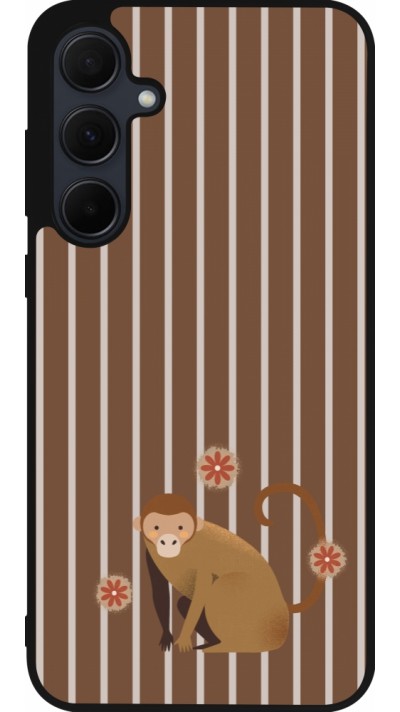 Coque Samsung Galaxy A36 - Silicone rigide noir Monkey with stripes