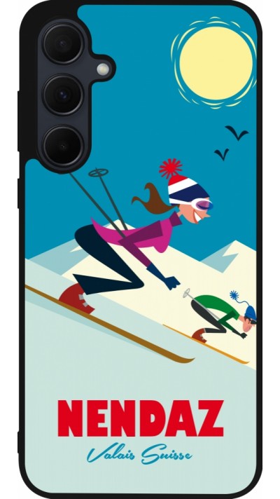 Coque Samsung Galaxy A36 - Silicone rigide noir Nendaz Ski Downhill