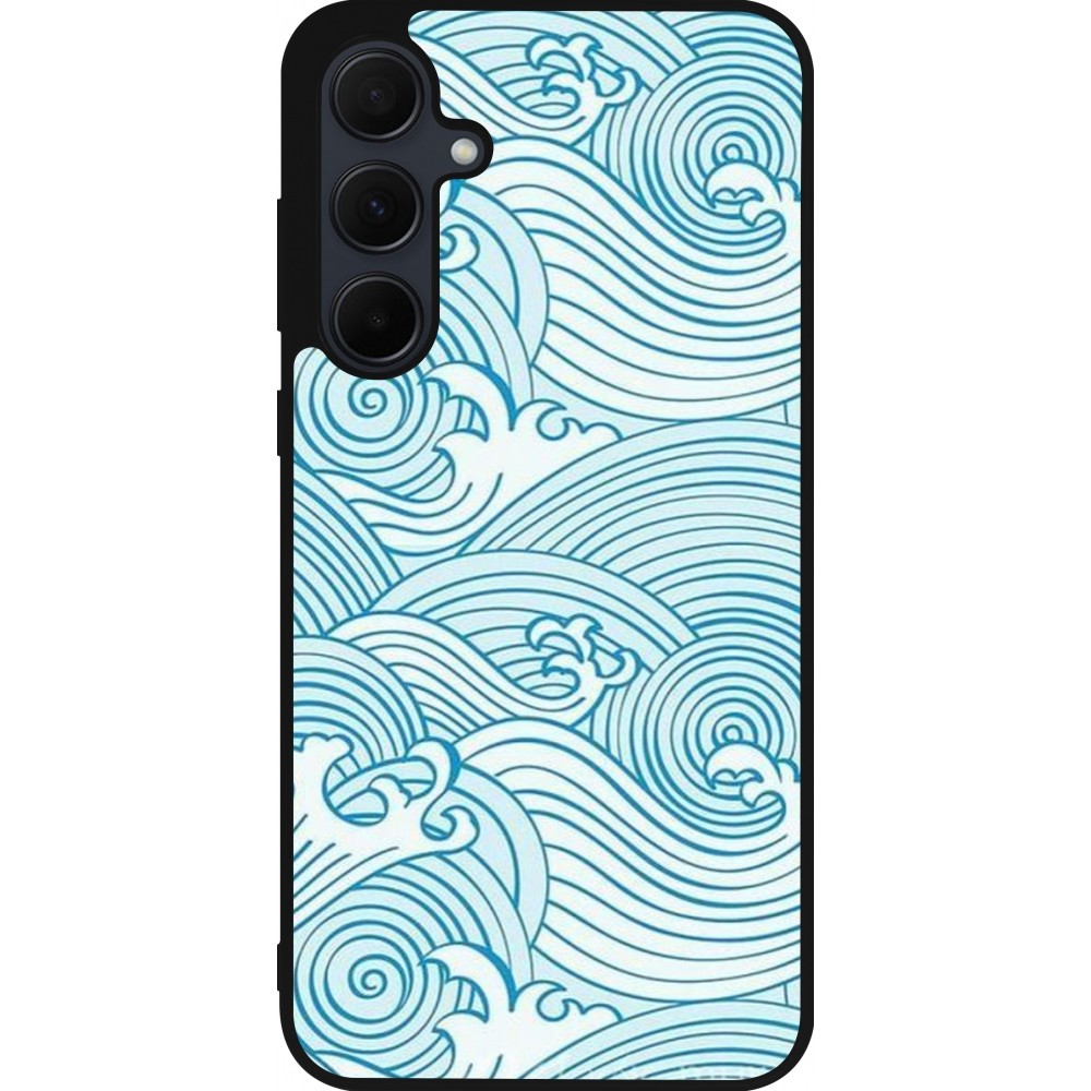 Coque Samsung Galaxy A36 - Silicone rigide noir Ocean Waves