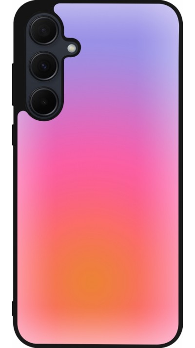 Coque Samsung Galaxy A36 - Silicone rigide noir Orange Pink Blue Gradient