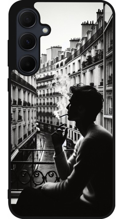 Coque Samsung Galaxy A36 - Silicone rigide noir Parisian Smoker