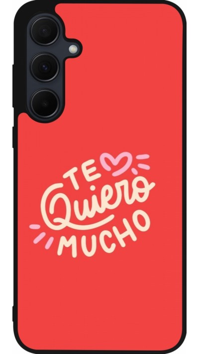 Coque Samsung Galaxy A36 - Silicone rigide noir Saint Valentines Day 26 Te quiero mucho