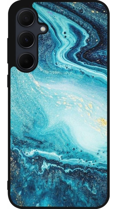 Samsung Galaxy A36 Case Hülle - Silikon schwarz Sea Foam Blue