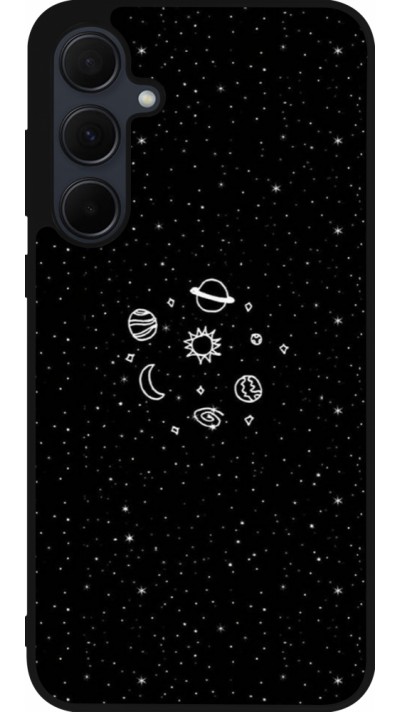 Samsung Galaxy A36 Case Hülle - Silikon schwarz Space Doodle
