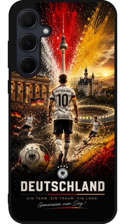 Samsung Galaxy A36 Case Hülle - Silikon schwarz Fussball Deutschland splash 2026