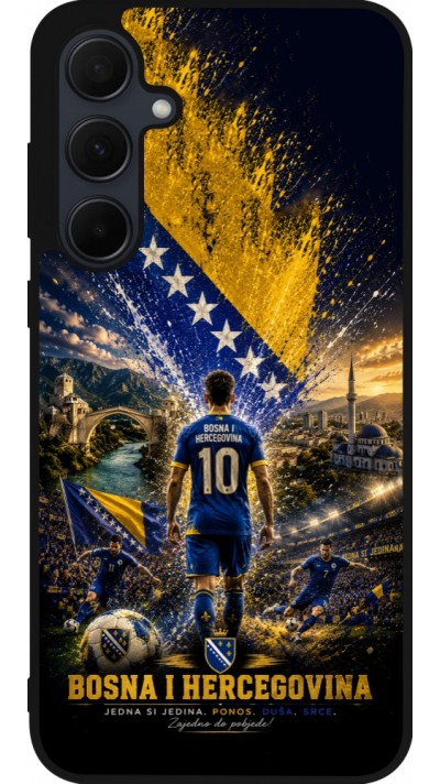 Samsung Galaxy A36 Case Hülle - Silikon schwarz Fussball Bosnien und Herzegowina splash 2026