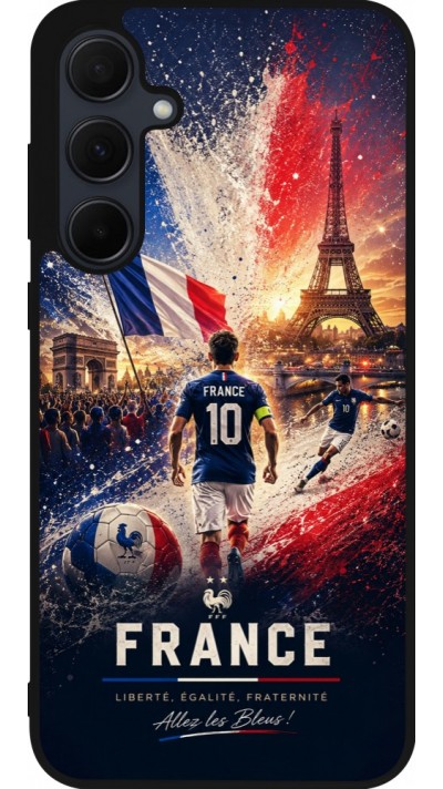 Samsung Galaxy A36 Case Hülle - Silikon schwarz Fussball Frankreich splash 2026