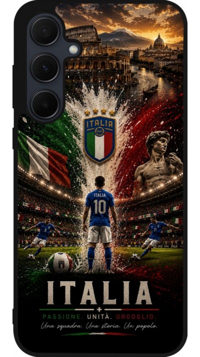 Samsung Galaxy A36 Case Hülle - Silikon schwarz Fussball Italien splash 2026
