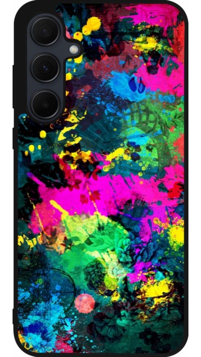 Samsung Galaxy A36 Case Hülle - Silikon schwarz Splash paint