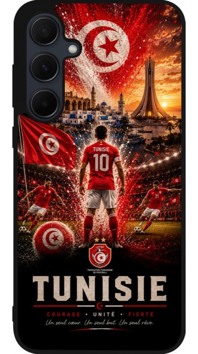 Samsung Galaxy A36 Case Hülle - Silikon schwarz Fussball Tunesien splash 2026