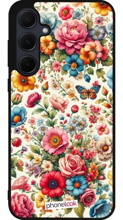 Samsung Galaxy A36 Case Hülle - Silikon schwarz Spring 25 fruehling bluetend
