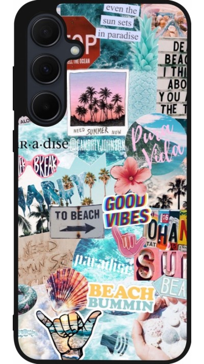 Samsung Galaxy A36 Case Hülle - Silikon schwarz Summer 20 collage